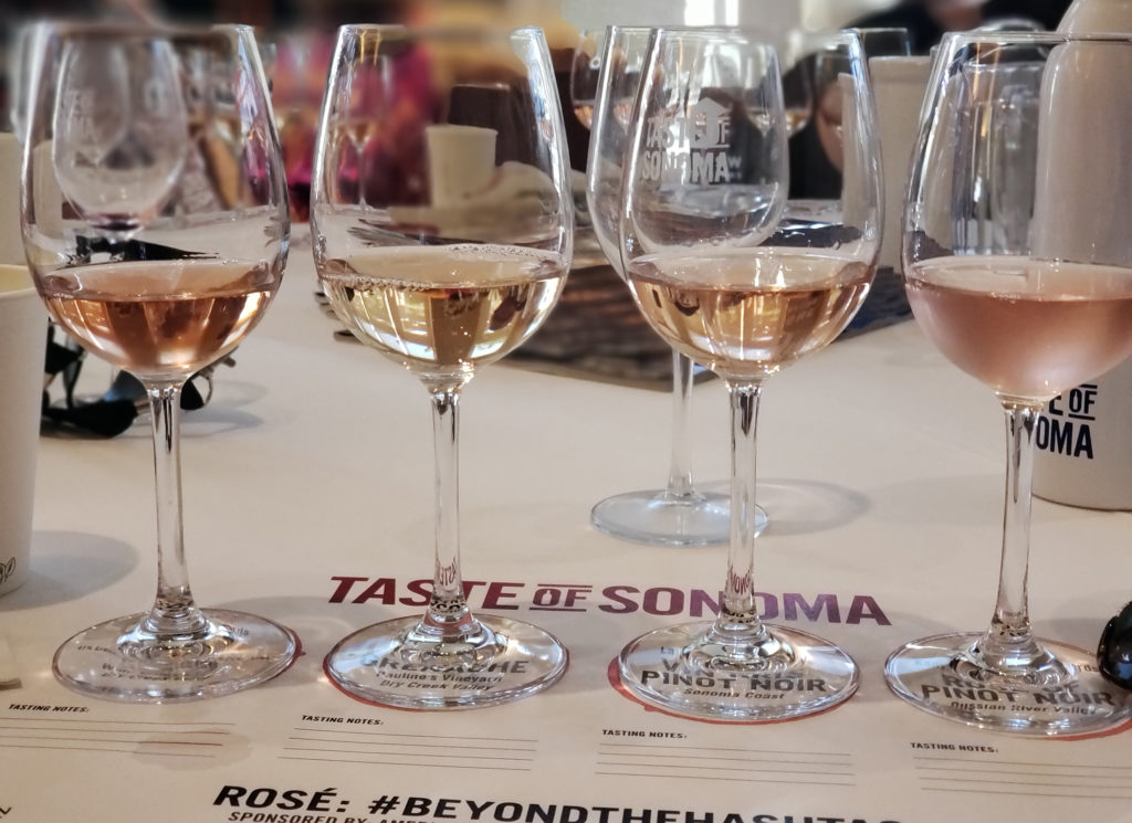 Rose tasting at Taste of Sonoma 2018 at the Green Music Center. Heather Irwin/PD