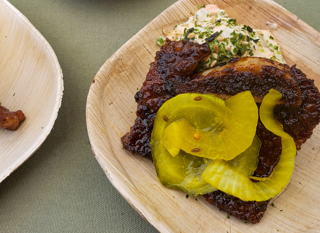 Shortribs with Japanese potato salad at Taste of Sonoma 2018 at the Green Music Center. Heather Irwin/PD