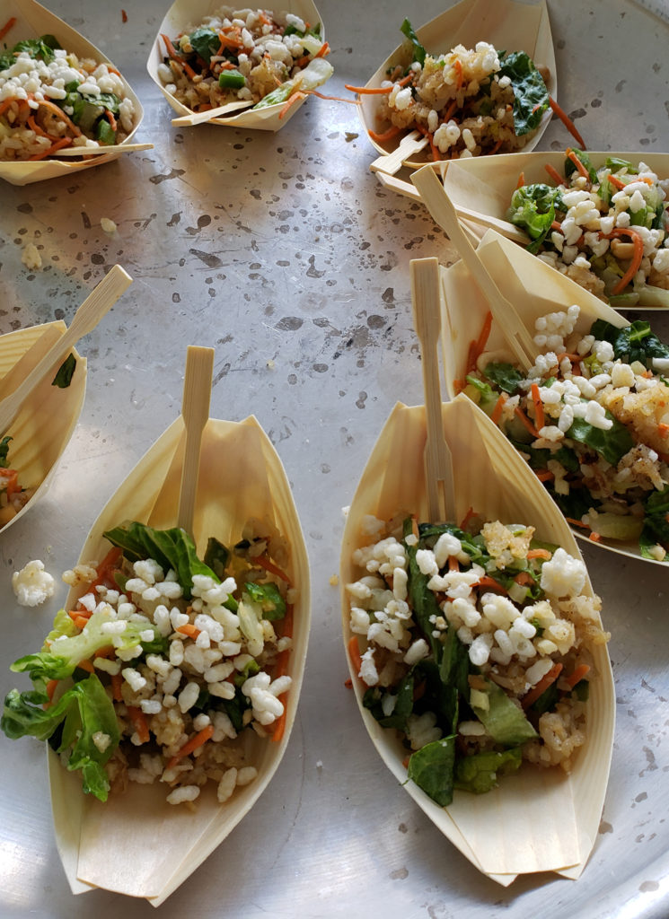 Thai-inspired puffed rice dish from Jam's Joy Bungalow at Taste of Sonoma 2018 at the Green Music Center. Heather Irwin/PD