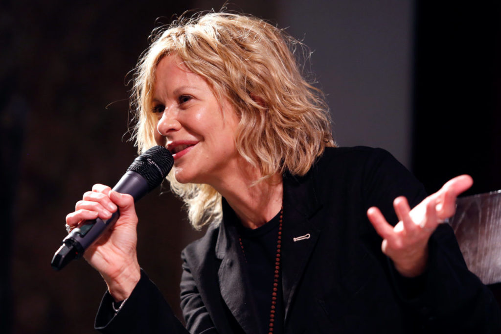 Actor Meg Ryan is interviewed after a screening of her directorial debut in the movie "Ithaca" at the Sonoma International Film Festival in Sonoma, California on Thursday, March 31, 2016. (Alvin Jornada / The Press Democrat)