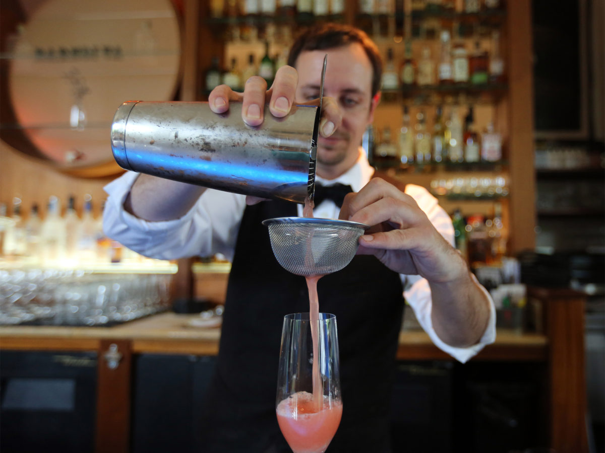 George Klemme makes a "Bitches of the Seizieme," at Barndiva in Healdsburg, Friday, July 10, 2015. (Crista Jeremiason / The Press Democrat)