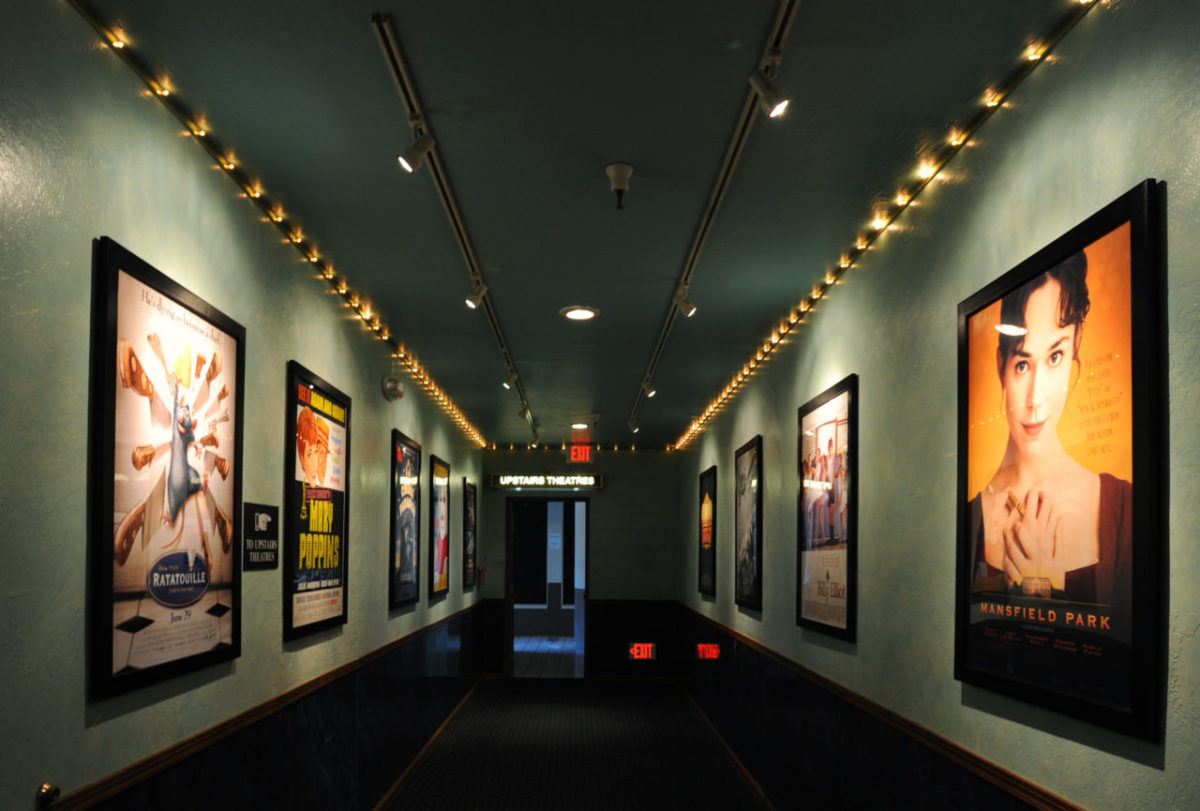 A poster-lined hallway at Rialto Cinemas in Sebastopol. April 17, 2013 (Erik Castro/for The Press Democrat)