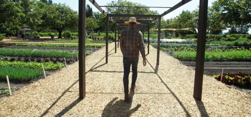 Chef Tucker, culinary gardener for Jackson Family Wines.