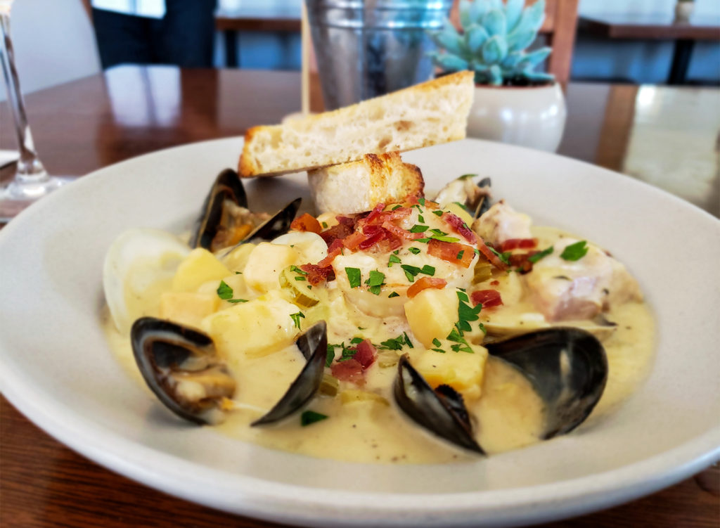Seafood chowder at William Tell House in Tomales, California. Heather Irwin/PD