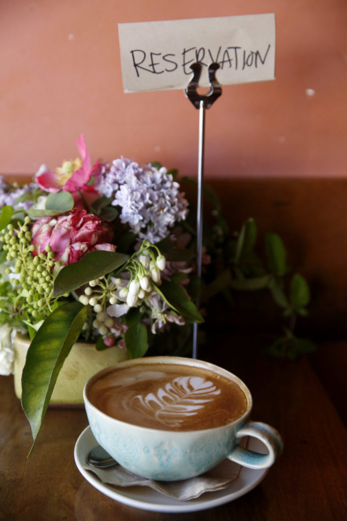 A cappuccino at Della Fattoria in Petaluma, on Monday, April 4, 2016. (Beth Schlanker / The Press Democrat)