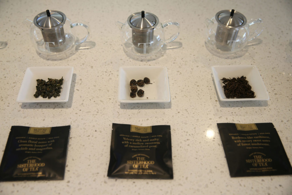 A variety of organic herbal teas and pyramid tea bags by Uppercase Tea. Photo taken at Alison Kilmer's home on Monday, October 15, 2018 in Glen Ellen, California . (BETH SCHLANKER/The Press Democrat)