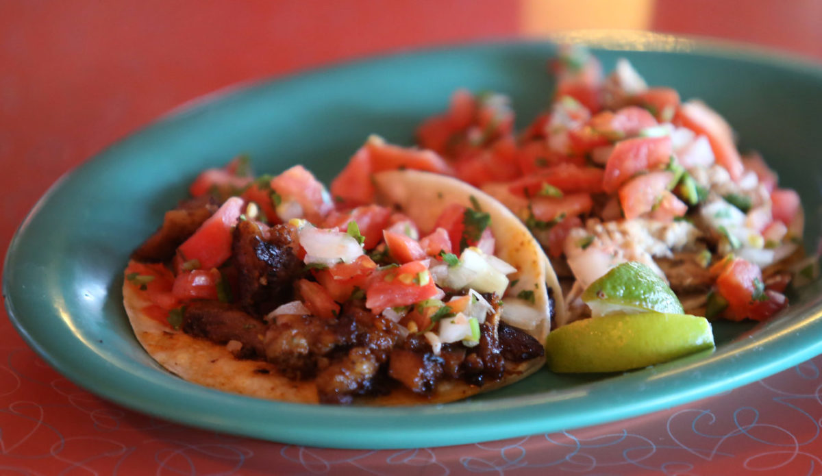 Al Pastor and Chicken Tacos served at Juanita Juanita on Arnold Drive in Sonoma, Wednesday, November 26, 2014. (Crista Jeremiason / The Press Democrat)