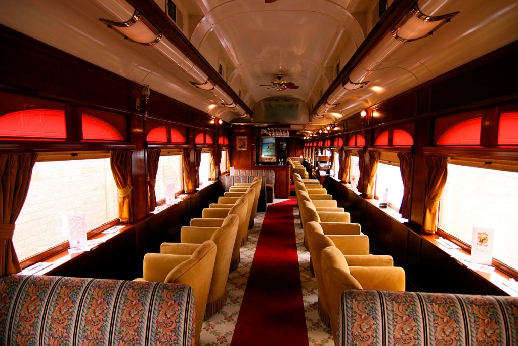 Inside the Napa Valley Wine Train. (Courtesy of Napa Valley Wine Train)