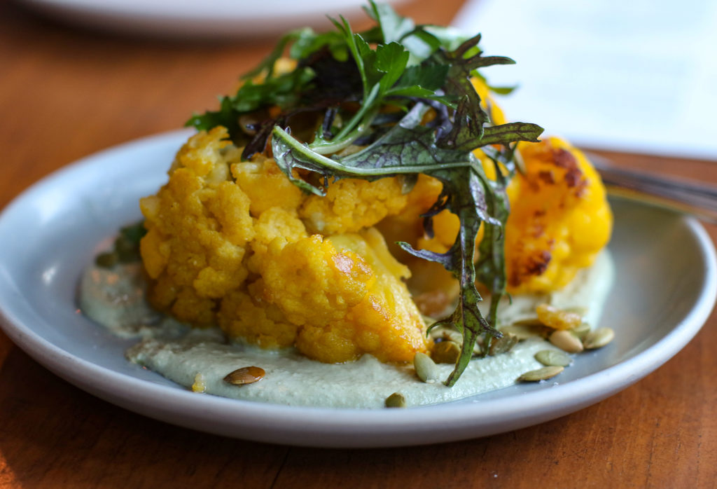 Cauliflower with raisins at Lowell's in Sebastopol. Heather Irwin/PD