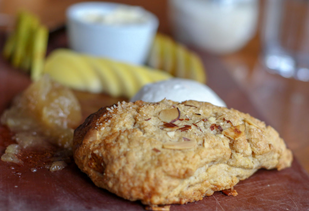 Scone plate at Lowell's in Sebastopol. Heather Irwin/PD