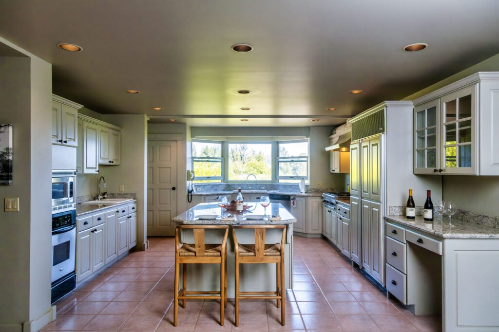 The kitchen in the Bliss House at Lynmar Estate in Sebastopol. (Karen Schmautz / Lynmar Estate)