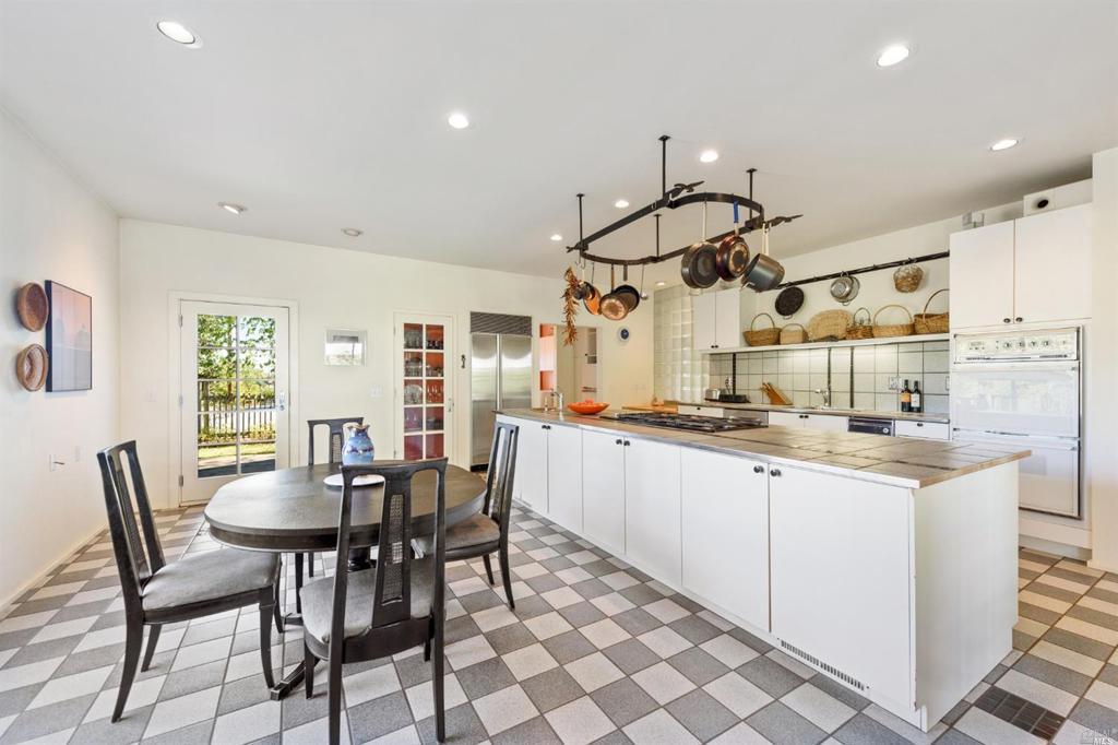 The kitchen at the Estate House guest lodging at Kenneth Carl Estate in Healdsburg. (Kenneth Carl Estate)