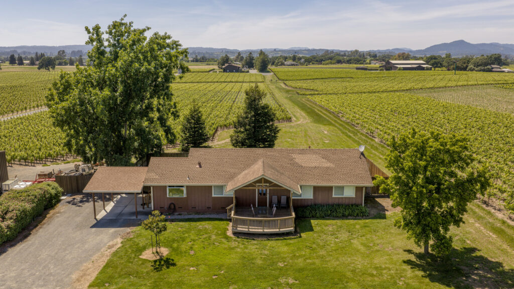 An aerial view of the Chardonnay Cottage at Benovia Winery in Santa Rosa. (Benovia Winery)