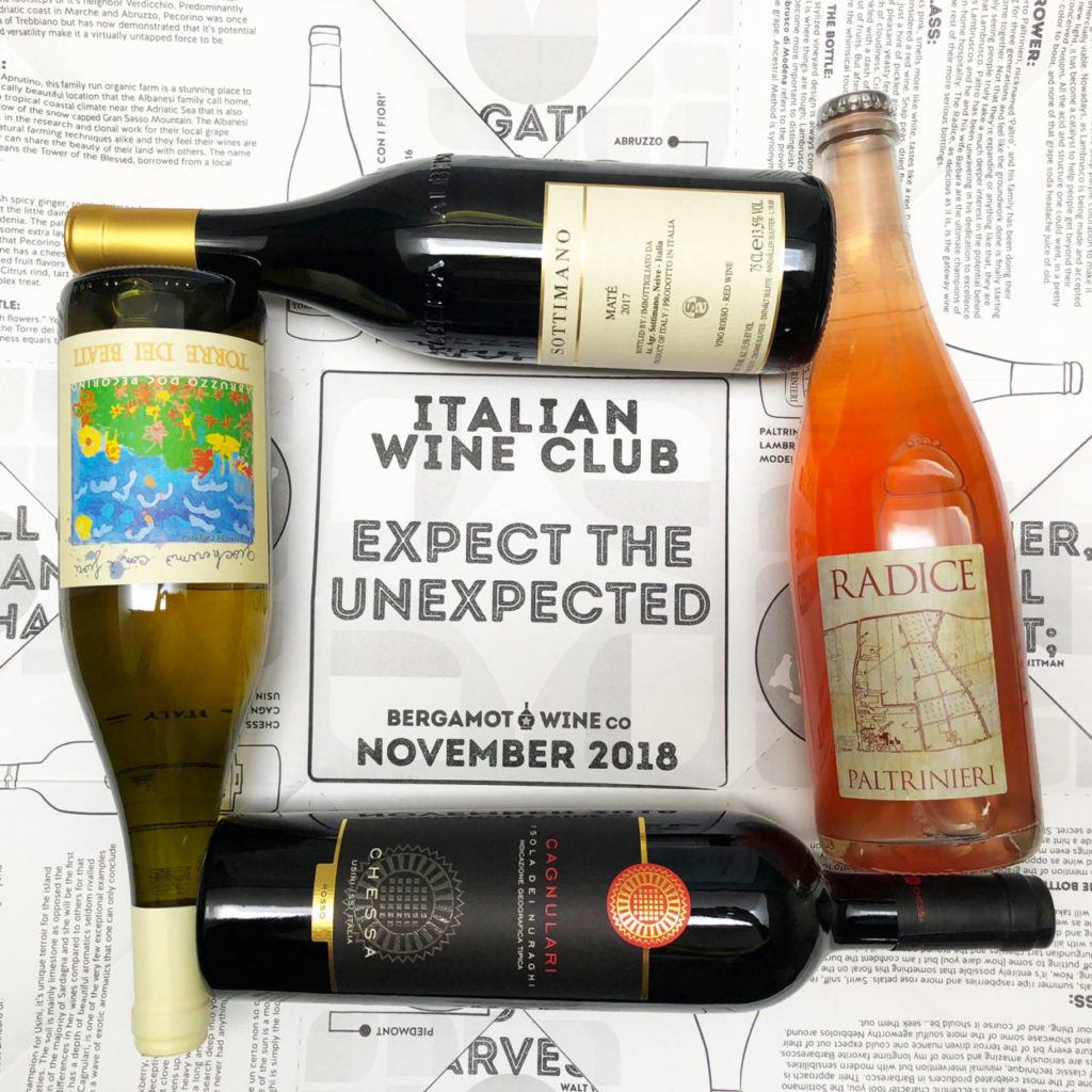 Bergamont Wine Company Italian wines