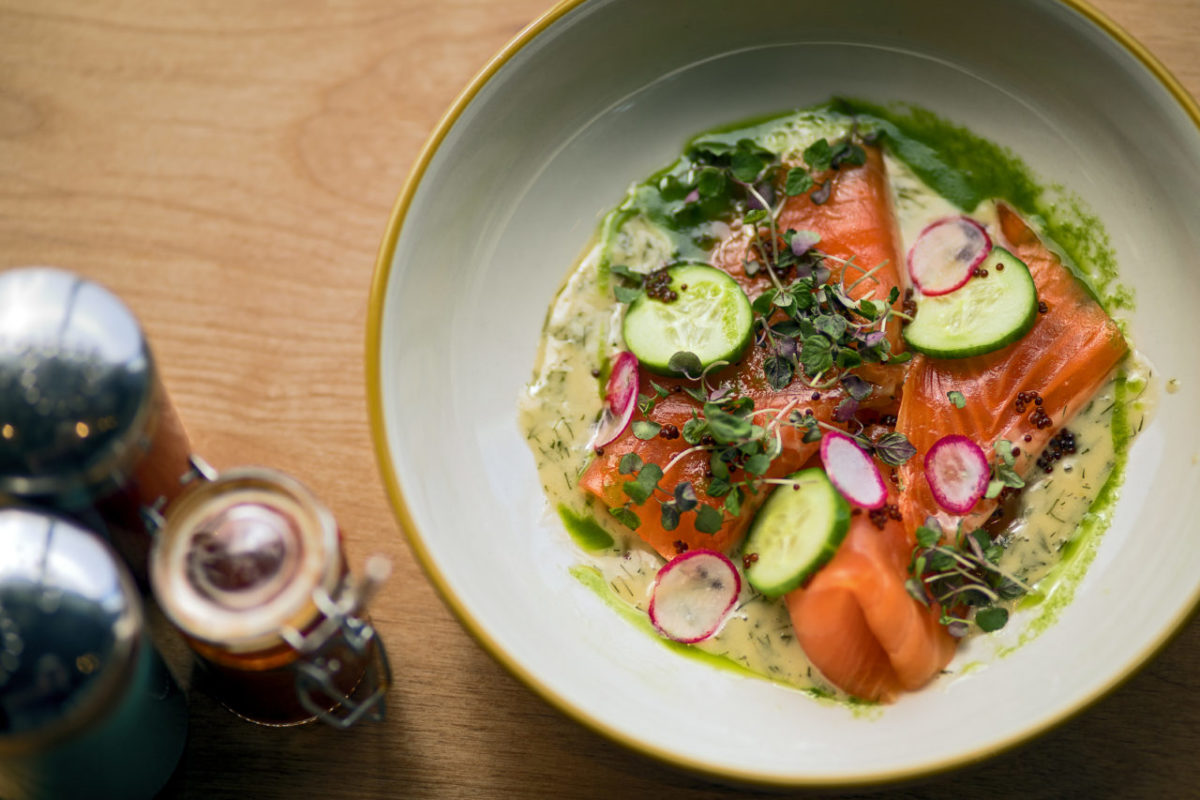 Gravlax from Stockhome restaurant in Petaluma. (Chris Hardy/For Sonoma Magazine)