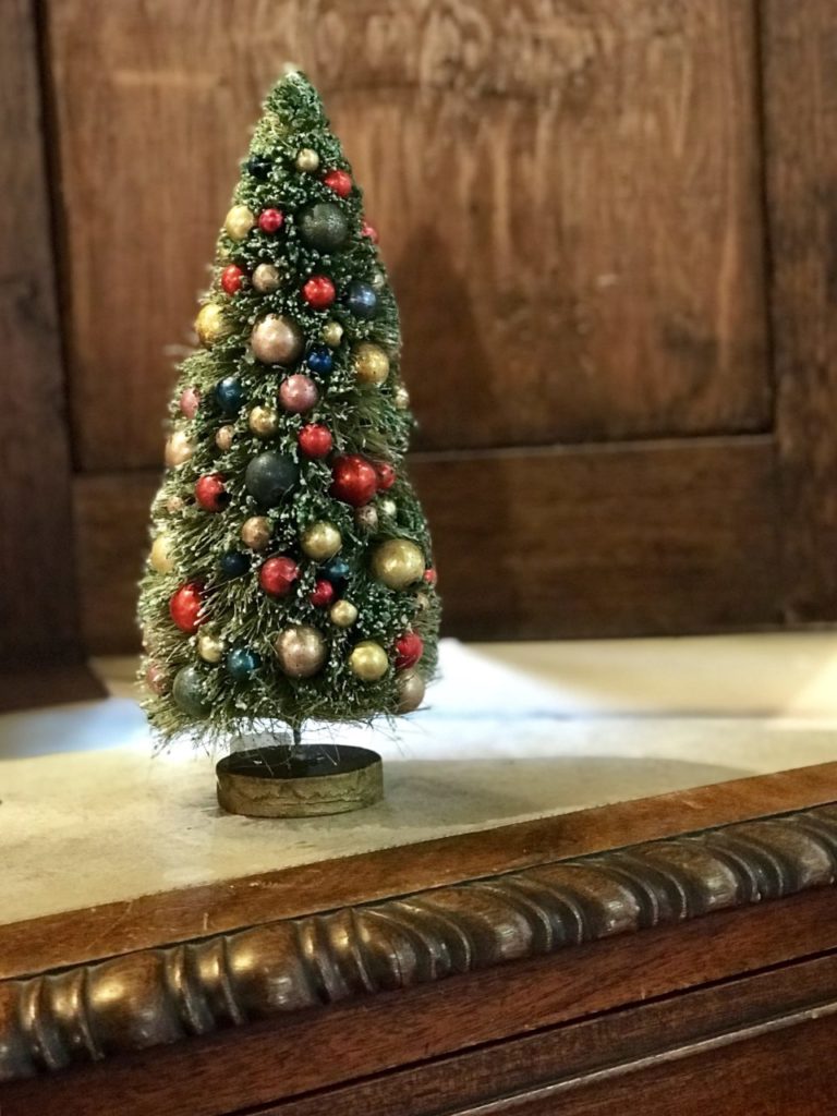 vintage bottle brush tree