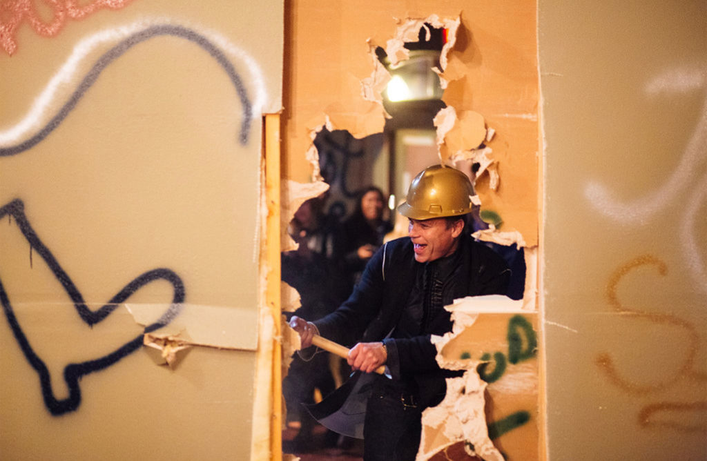 Demolition man. Cheers to the renovations at Windsor Brewery. Courtesy photo.
