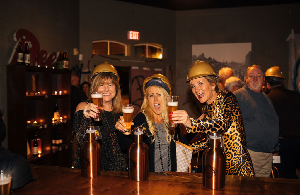 Golden hard hats are never out of fashion. Cheers to the renovations at Windsor Brewery. Courtesy photo.