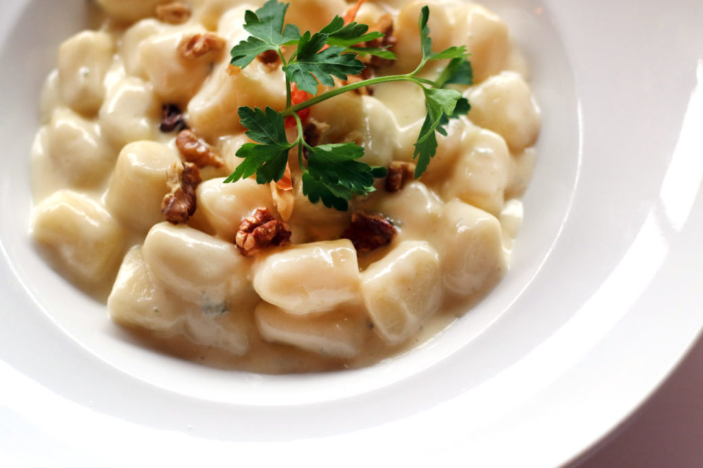 Gorgonzola gnocchi with walnuts at Basilico Cucina Italiano in Santa Rosa, California on 01/17/16. (Heather Irwin, Press Democrat)