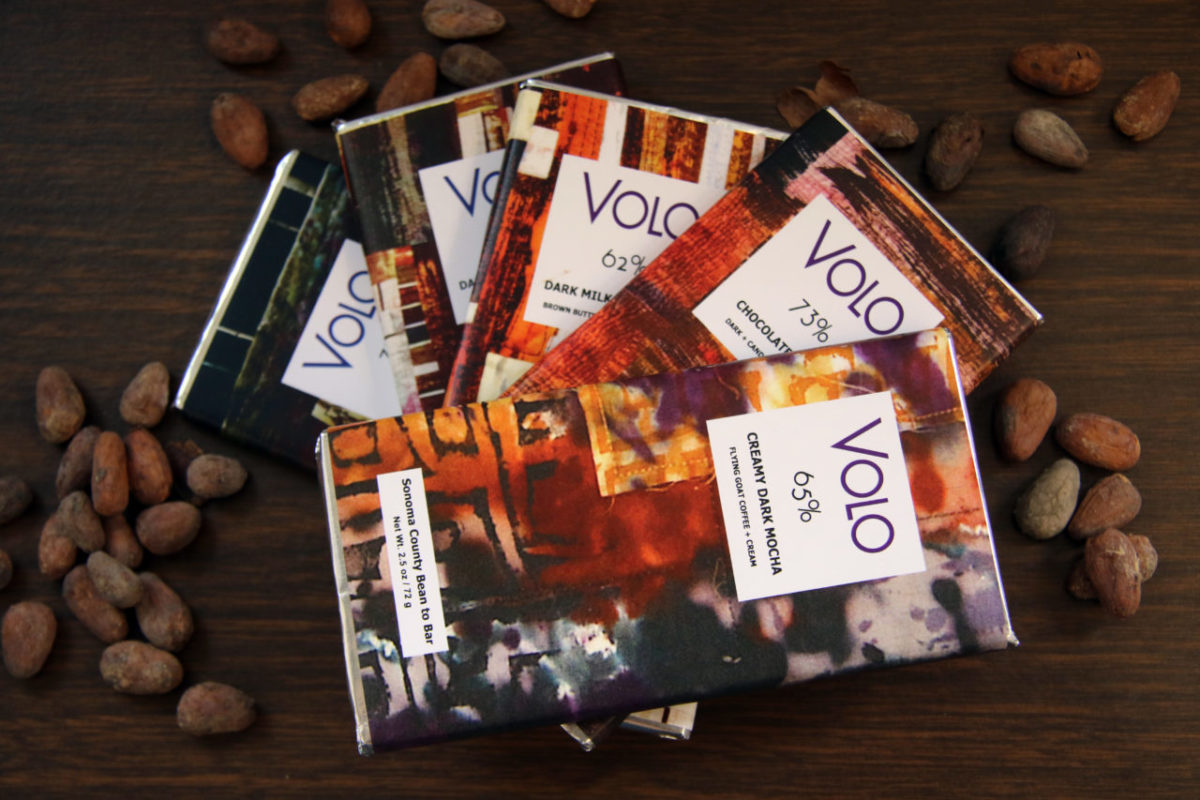 Chefs Jeff and Susan Mall, formerly of Zin Restaurant in Healdsburg, making chocolate inspired by their time in Baja Mexico. The new company is called Volo Chocolate, located in Windsor, and each bar is made by hand. Heather Irwin/PD