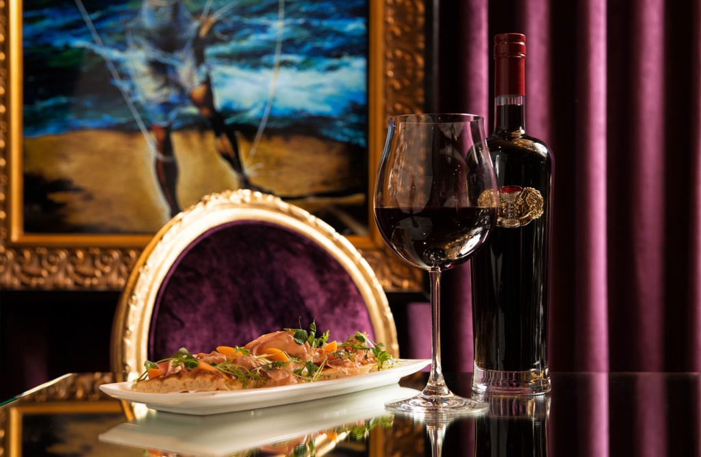 Purple reigns at the JCB Tasting Room in San Francisco. Courtesy photo.