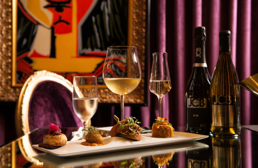 Nibbles and bubbles at the JCB Tasting Room in San Francisco. Courtesy photo.