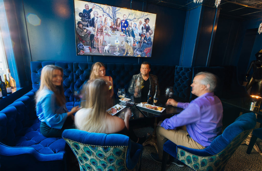 Blue Velvet: The JCB Tasting Room in Healdsburg. Photo: Alex Rubin.