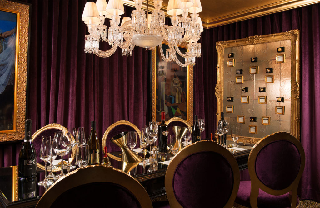Purple reigns at the JCB Tasting Room in San Francisco. Courtesy photo.
