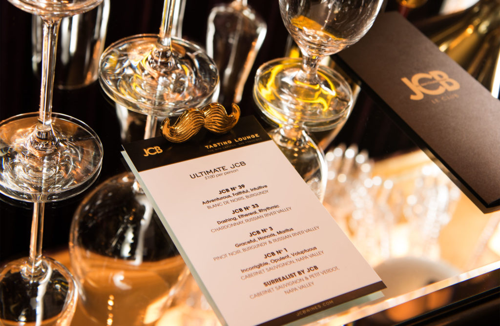 Would you prefer a glass of faithful or ethereal? The JCB Tasting Room in San Francisco. Courtesy photo.