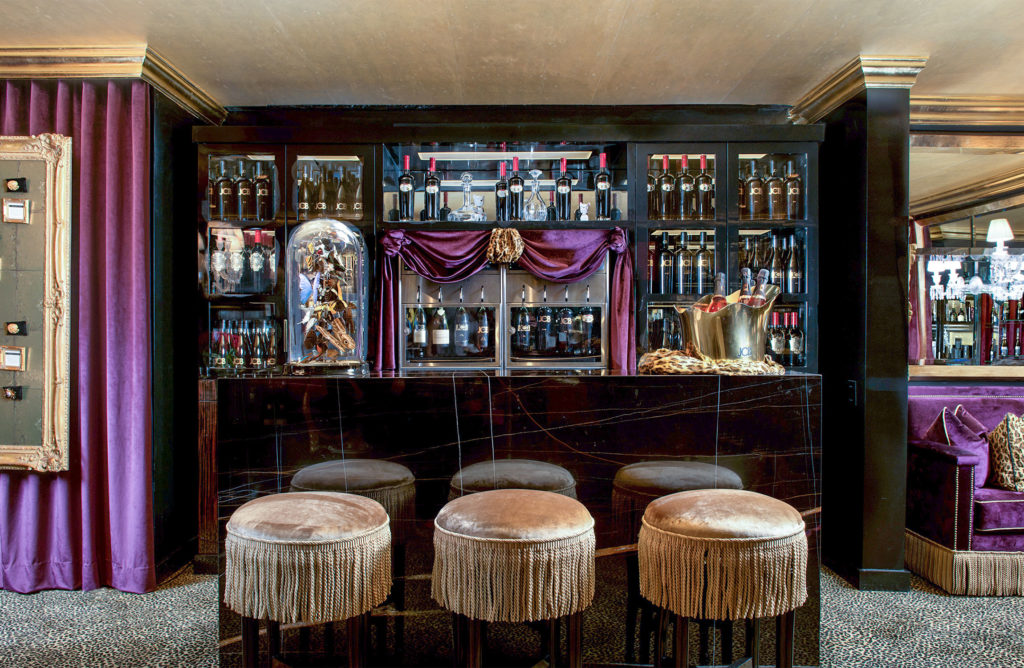 Purple reigns at the JCB Tasting Room in San Francisco. Courtesy photo.