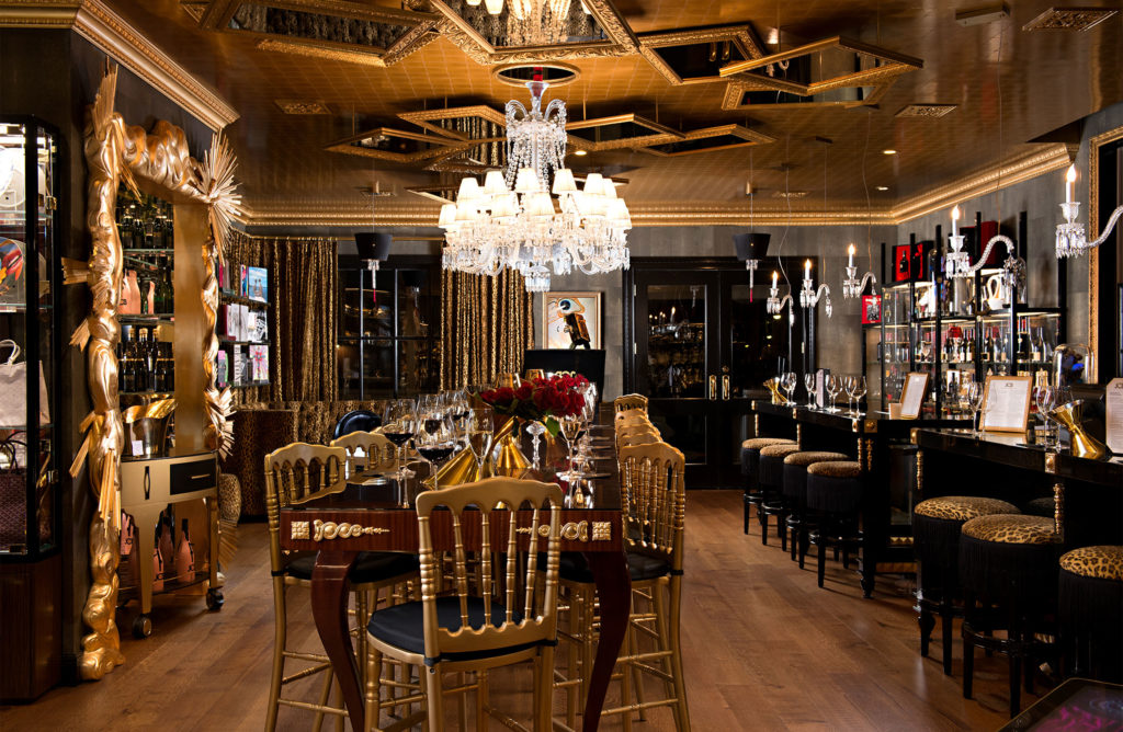 Note that the leopard theme carries through in Yountville at the JCB Tasting Room. Courtesy photo.