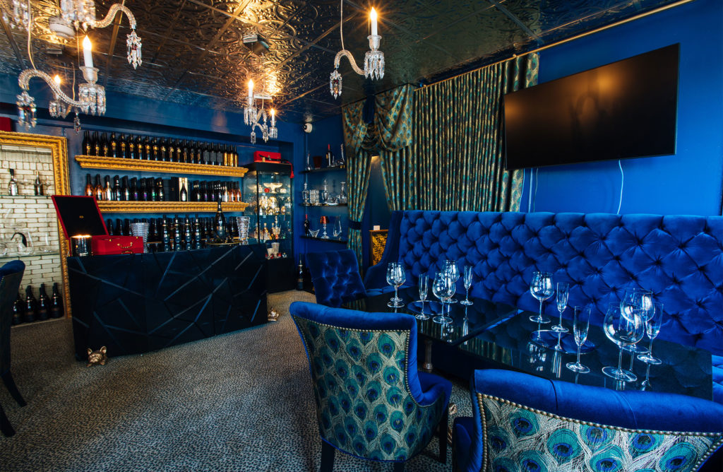 Blue Velvet: The JCB Tasting Room in Healdsburg. Photo: Alex Rubin.