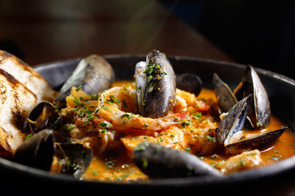 Cioppino at Litchfield's restaurant at Sonoma Coast Villa Resort and Spa in Bodega, California, on Thursday, August 30, 2018. (Alvin Jornada / The Press Democrat)