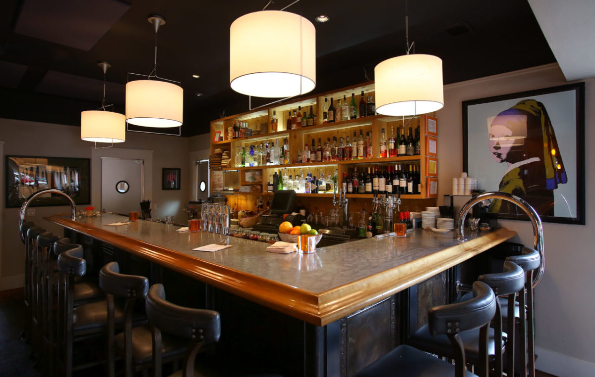The indoor bar at Bravas Bar de Tapas, in Healdsburg. (Christopher Chung/The Press Democrat)