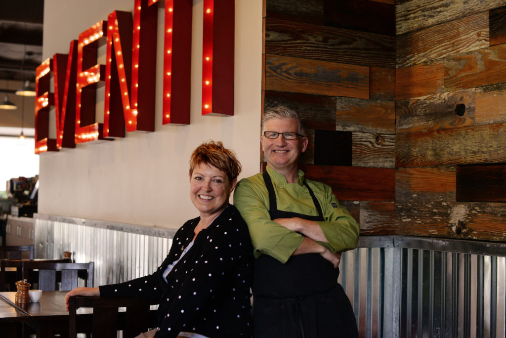 Owners John and Gesine Franchetti at Franchettis' Wood Fire Kitchen, Catering & Events located on Dutton Avenue in Santa Rosa. May 12, 2016. (Photo: Erik Castro/for The Press Democrat)