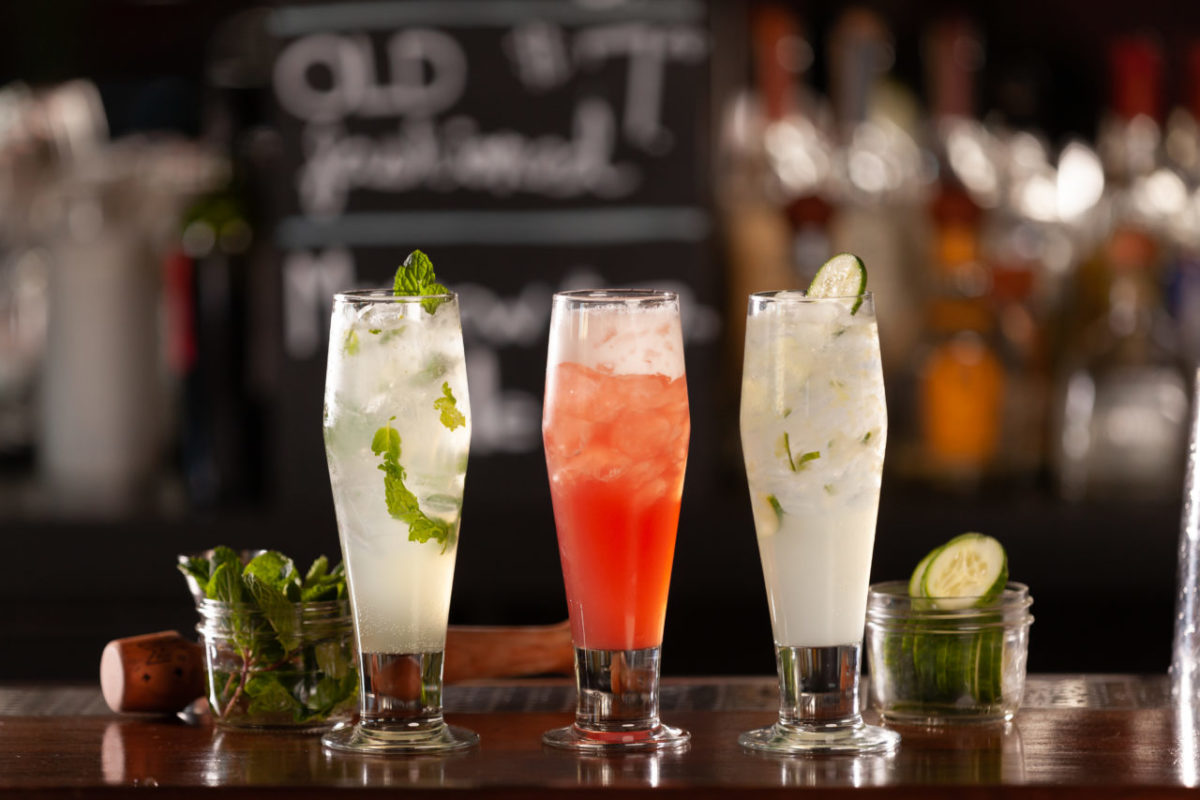 Three mocktails at Stark's Steak & Seafood