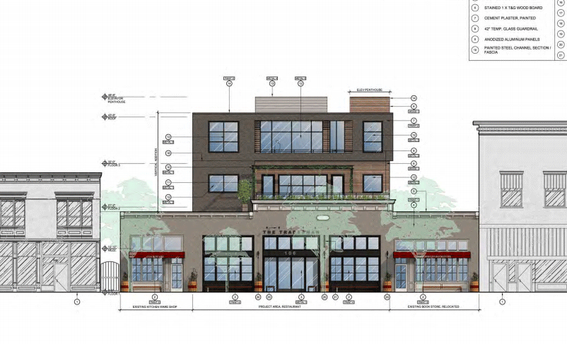 Rendering of the front of 106 Matheson in Healdsburg.