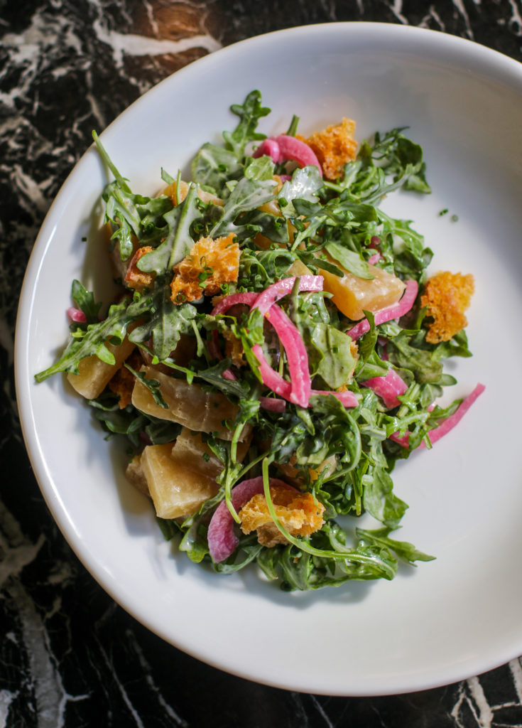 Beet salad with pickled onions Tater at Jade Room in Santa Rosa. (Photo by Heather Irwin)