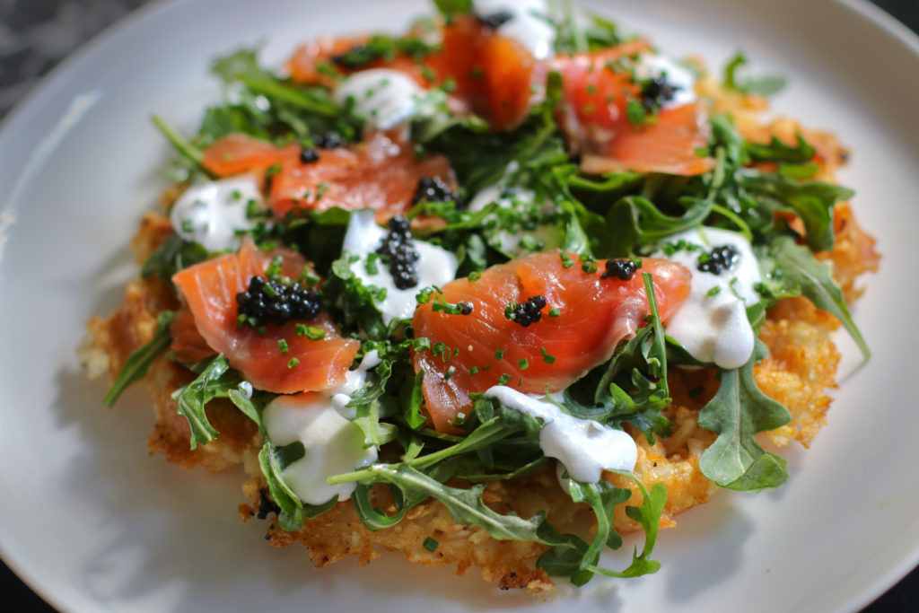 Tater tot with caviar waffle at Jade Room in Santa Rosa. (Photo by Heather Irwin)