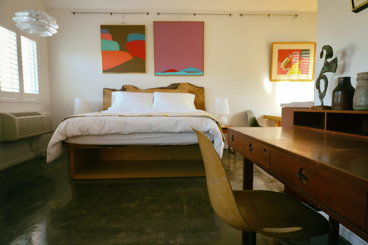 Rooms in the Astro Motel in Santa Rosa are decorated with vintage 1960s era furnishings, which are available for guests to purchase. (Christopher Chung/The Press Democrat)