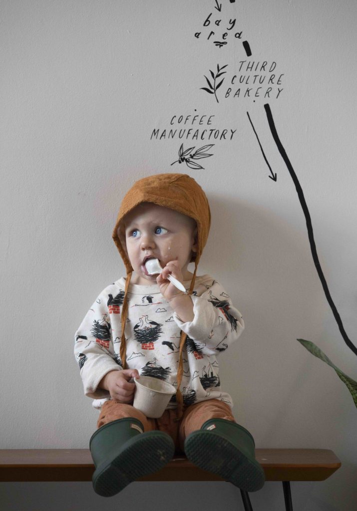 Wilder Horton, 19 months, likes the ice cream at Noble Folk in downtown Santa Rosa. (photo by John Burgess/The Press Democrat)
