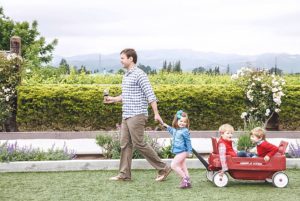 Bocce and kids at Larson Family Winery