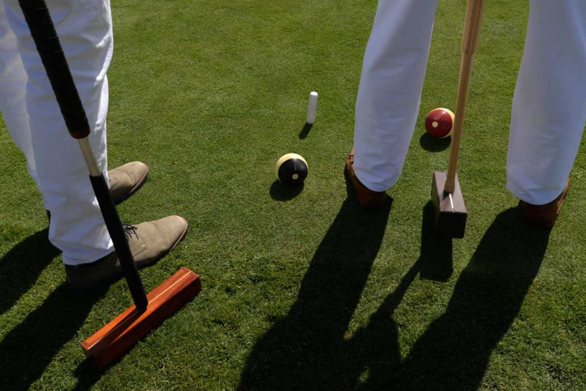 A couple of croquet players during Wishes in Wine Country an event held Saturday at Sonoma-Cutrer Vineyards in Windsor, California. All proceeds from the event benefit Make-A-Wish Greater Bay Area, an organization creating life-changing wishes for children with critical illnesses. May 19, 2018. (Photo: Erik Castro/for The Press Democrat)