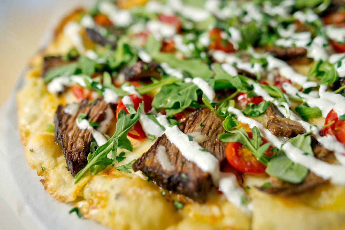 Braised Short Rib Pizza at The Red Grape, in Sonoma, Calif., on October 15, 2013. (Alvin Jornada / The Press Democrat)