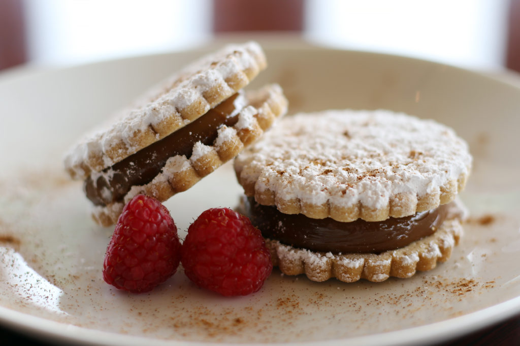 Alfajores, Peruvian shortbread and caramel cookies at Quinua Cocina Peruana in Petaluma. (Heather Irwin/Sonoma Magazine)
