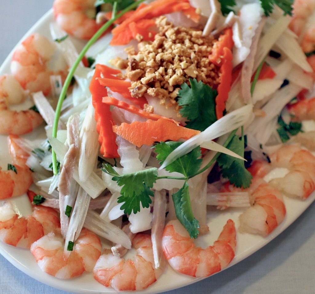 6/29/2008:D9: Lotus Root Salad PC: 3 of 6--Lotus root salad at Mai Vietnamese Cuisine, Cotati. June 19, 2008. The Press Democrat / Jeff Kan Lee