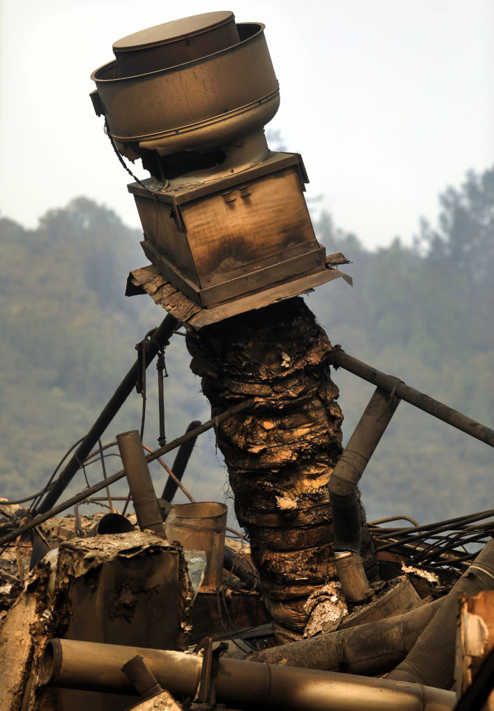 What was left of Sweet T's Restaurant in Fountgraove, Tuesday, Oct. 10, 2019 in Santa Rosa. (Kent Porter / The Press Democrat) 2018