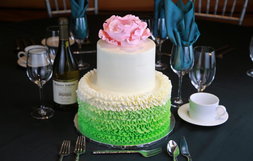 Winning in the category of 'Best Tasting' was this Myer lemon and blueberry filled creation by Sweet Expectations. The Annual Art of Dessert Gala, an event to generate funding for programs that educate thousands of local students each year, was held at the Luther Burbank Center for the Arts Saturday April 7th, 2018. (Photos Will Bucquoy/For the Press Democrat)