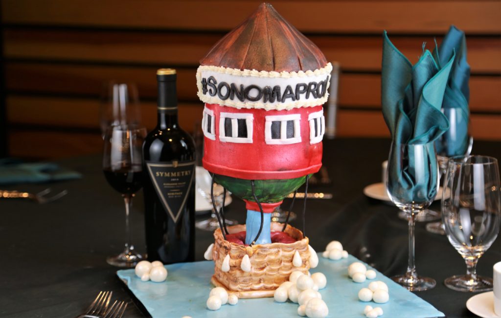 Winning for Most Sentimental was this entry created in the shape of historical Round Barn by Willowtree Bakery. The Annual Art of Dessert Gala, an event to generate funding for programs that educate thousands of local students each year, was held at the Luther Burbank Center for the Arts Saturday April 7th, 2018. (Photos Will Bucquoy/For the Press Democrat)