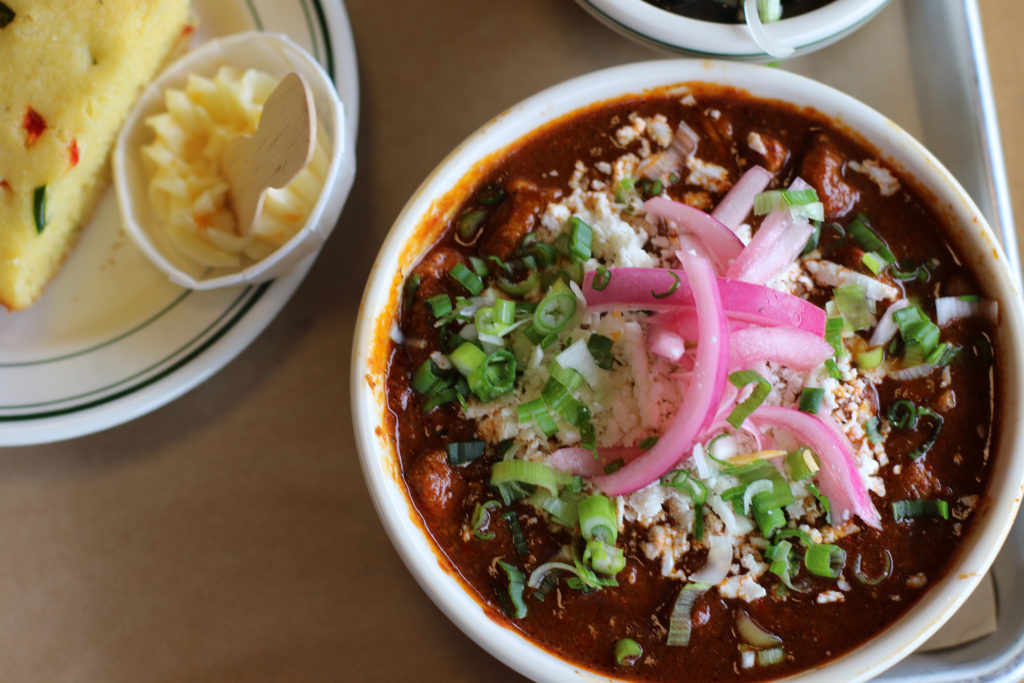 Adovada chili at Chili Joe’s in Petaluma. Heather Irwin/PD